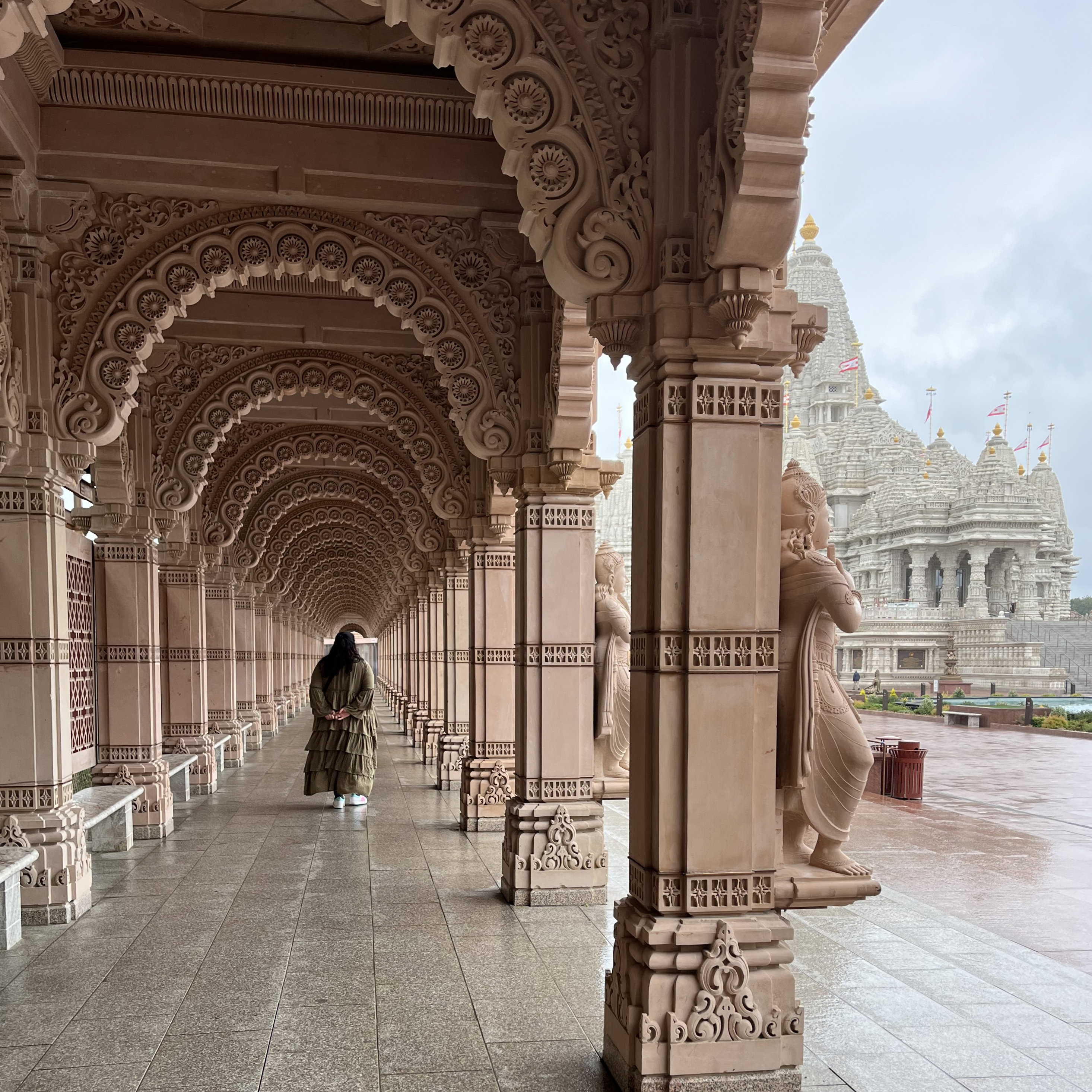 Maria on the walkway.