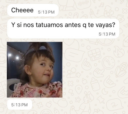 Screenshot de un chat de whatsapp.